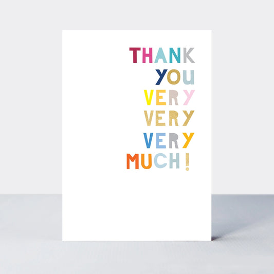 Thank you very very very much! - Rachel Ellen card