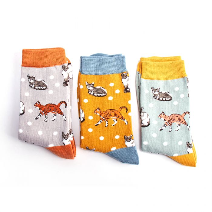 Cats bamboo socks - boxed trio