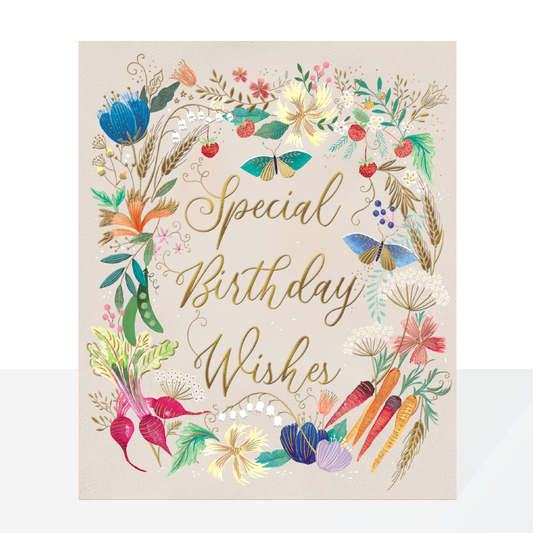 Special birthday wishes, in the garden - card