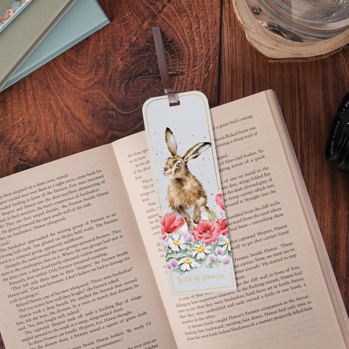 Bookmark - Field of flowers, hare - Wrendale