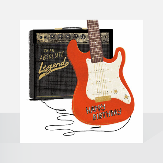 Guitar legend birthday card