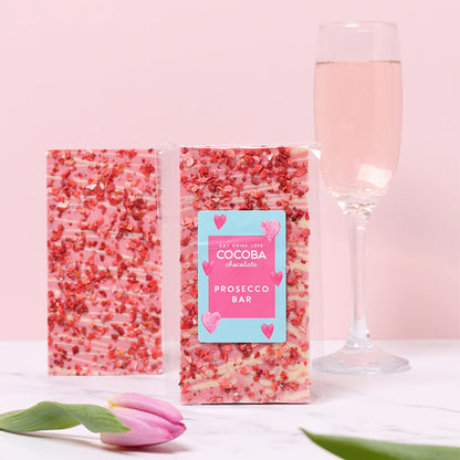 Cocoba prosecco white chocolate bar