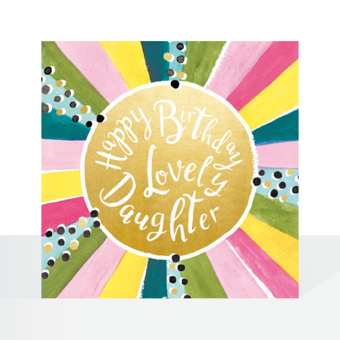 Lovely Daughter birthday card - Candyfloss