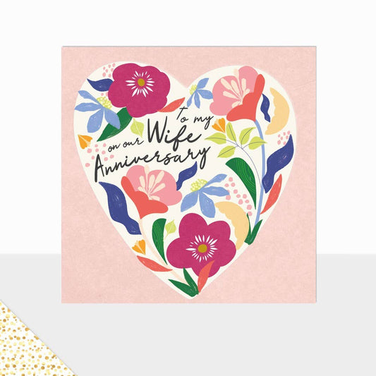 Aurora Wife Anniversary Floral Heart