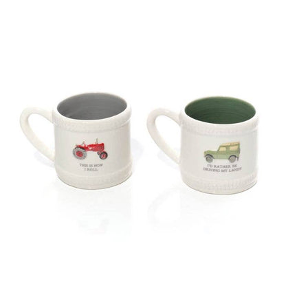 Farm Life Ceramic Mug With Embossed Landy & Box
