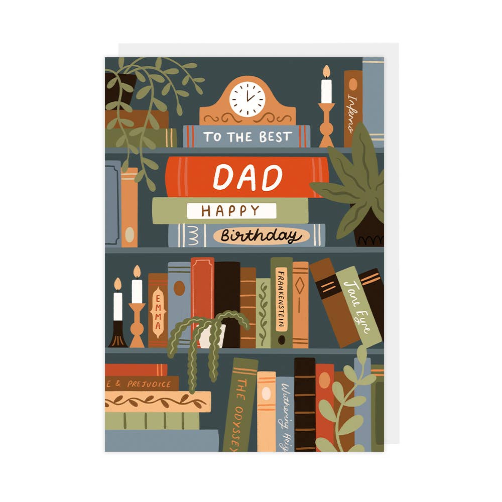 Dad Birthday Card - Book Birthday Card for Dad