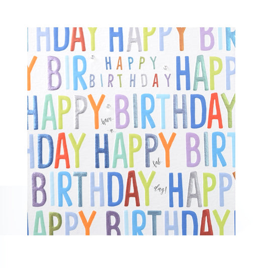 Happy birthday text card