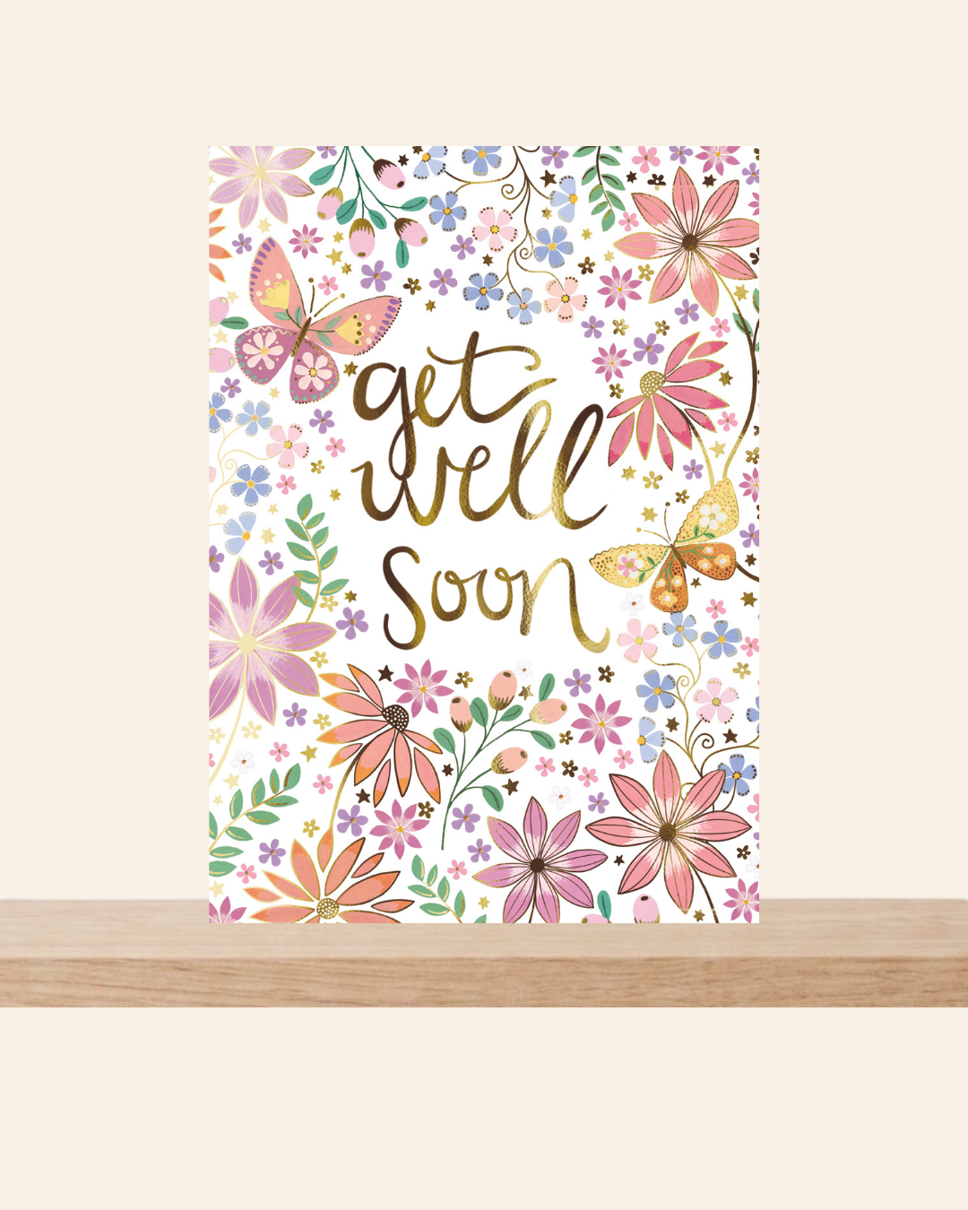 Get well soon floral card