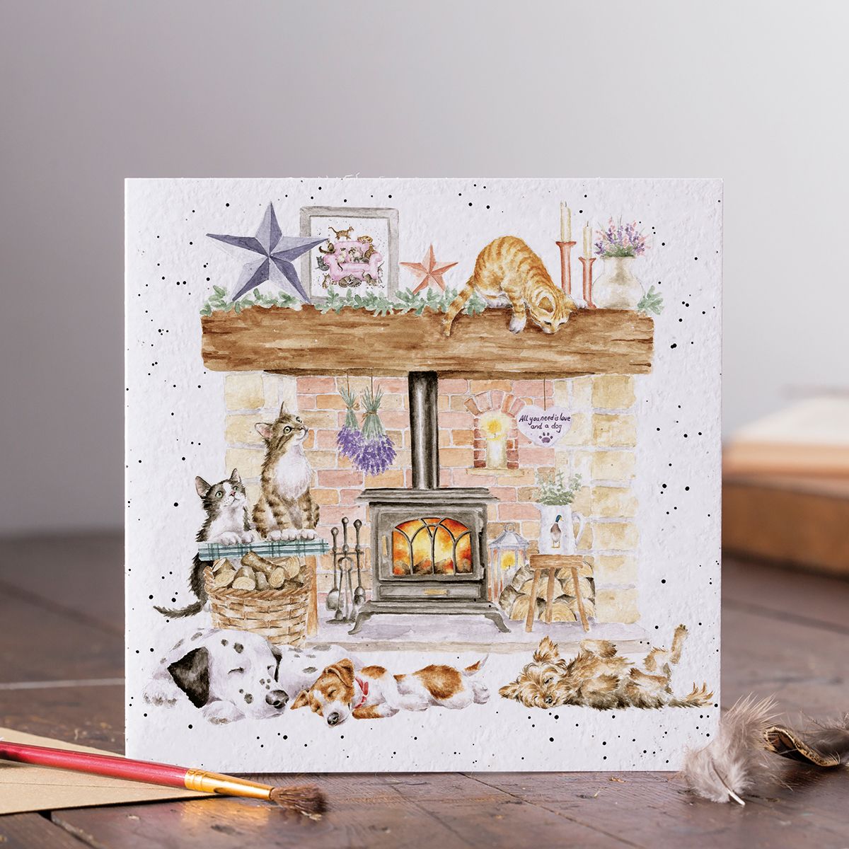 No place like home, cats & dogs - card