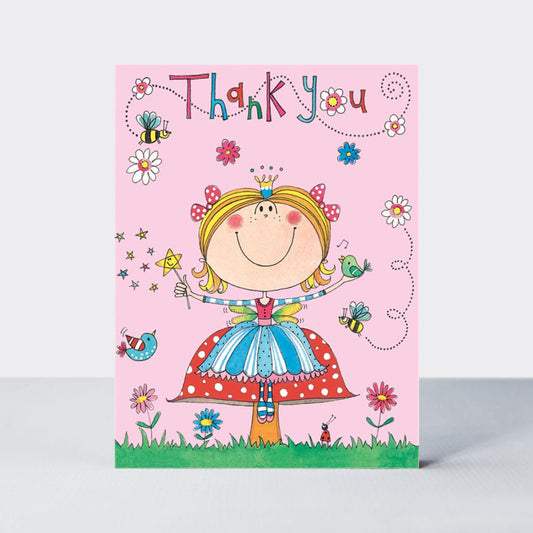 Thank you cards/envelopes x5 Fairy toadstool ‐ Rachel Ellen