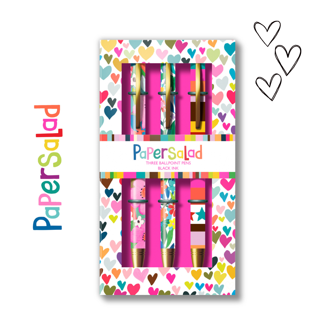 Paper Salad pen trio gift set