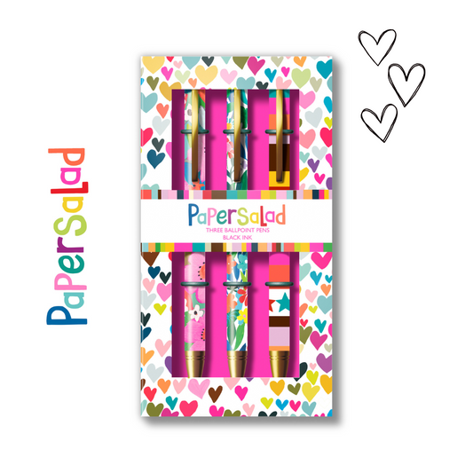 Paper Salad pen trio gift set