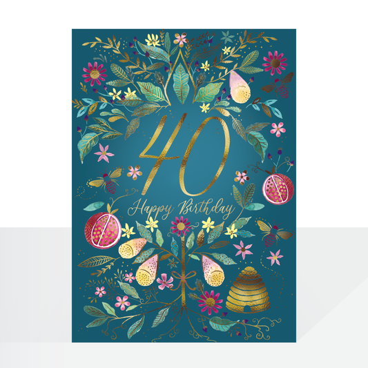 40th fable female birthday card