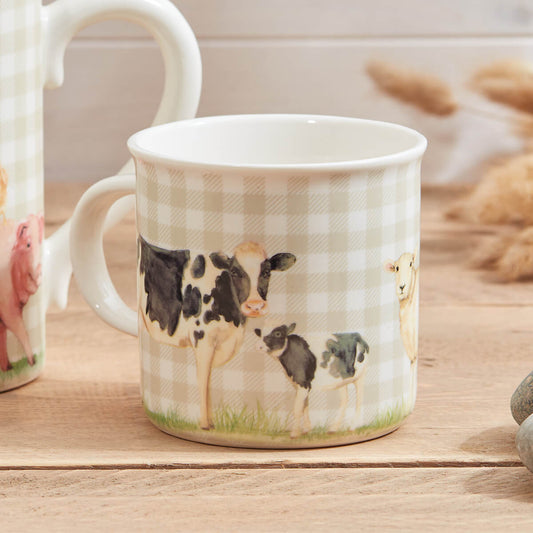 Farm gingham mug