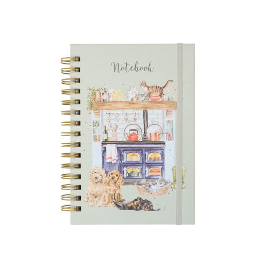 A5 spiral bound notebook - The Country Kitchen, cats & dogs - Wrendale