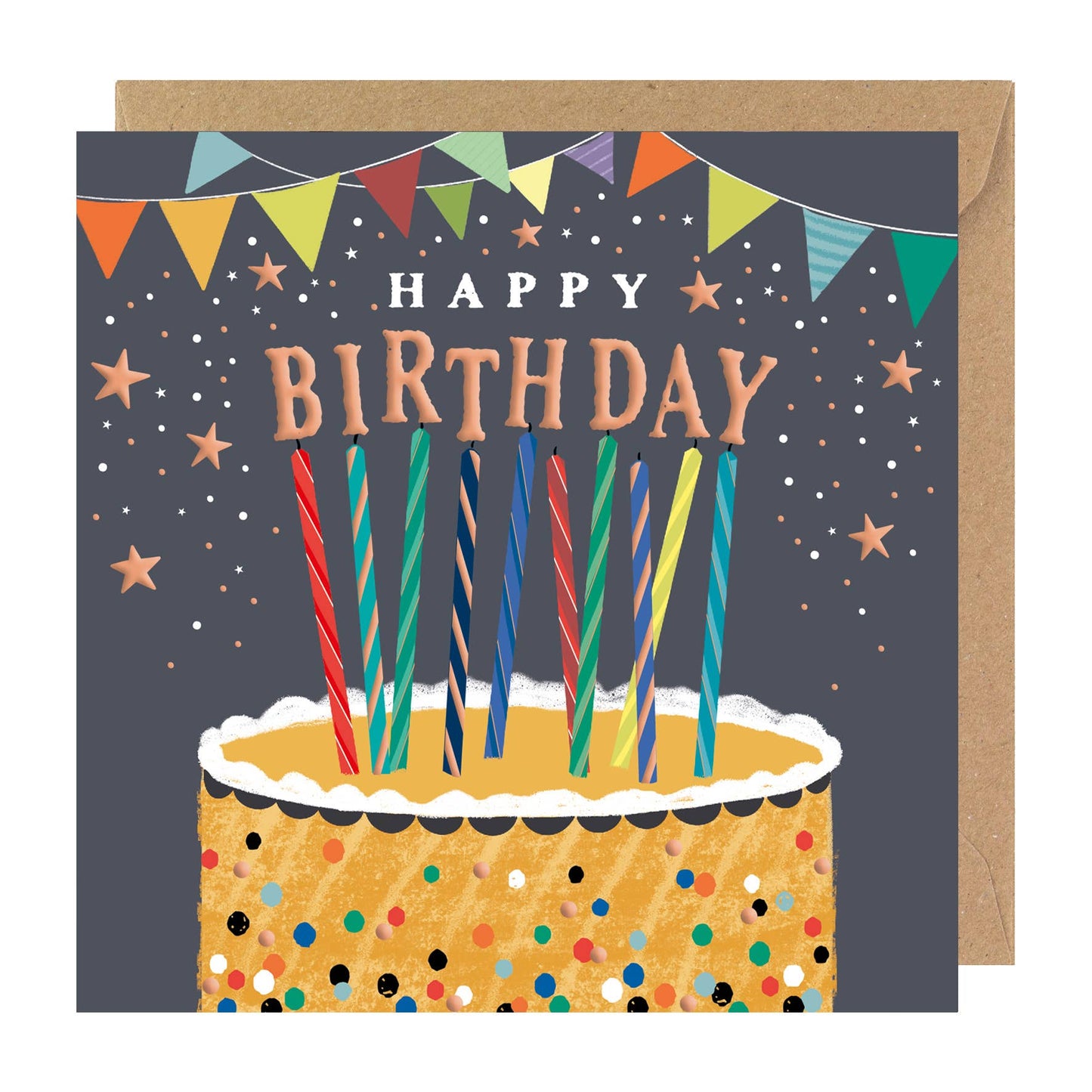 Happy Birthday cake with candles