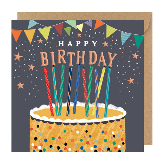 Happy Birthday cake with candles