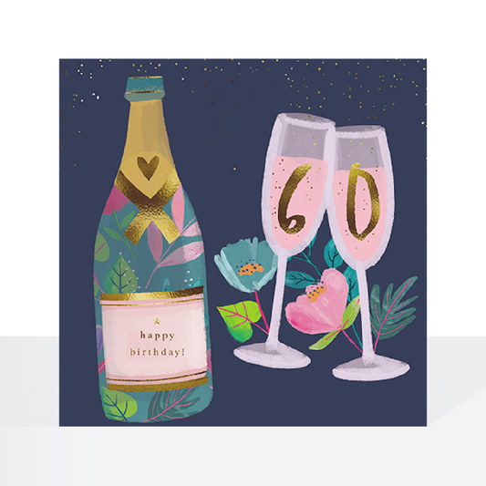 60th birthday - fizz card