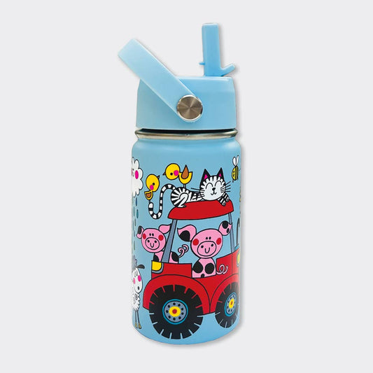 Kid's Stainless Steel Water Bottle - On The Farm