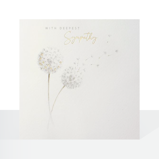 Deepest sympathy dandelions card