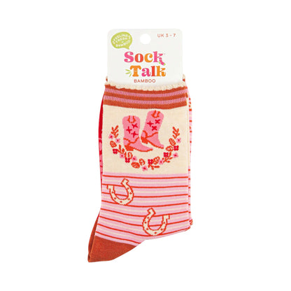 Ladies bamboo socks - Rodeo/Cowboy boots