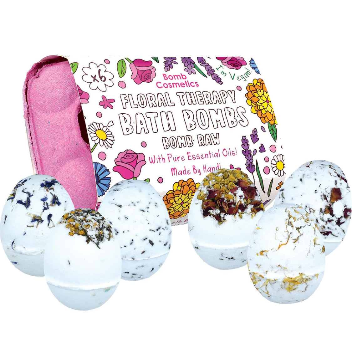 Floral therapy bath bomb eggs - Bomb Cosmetics