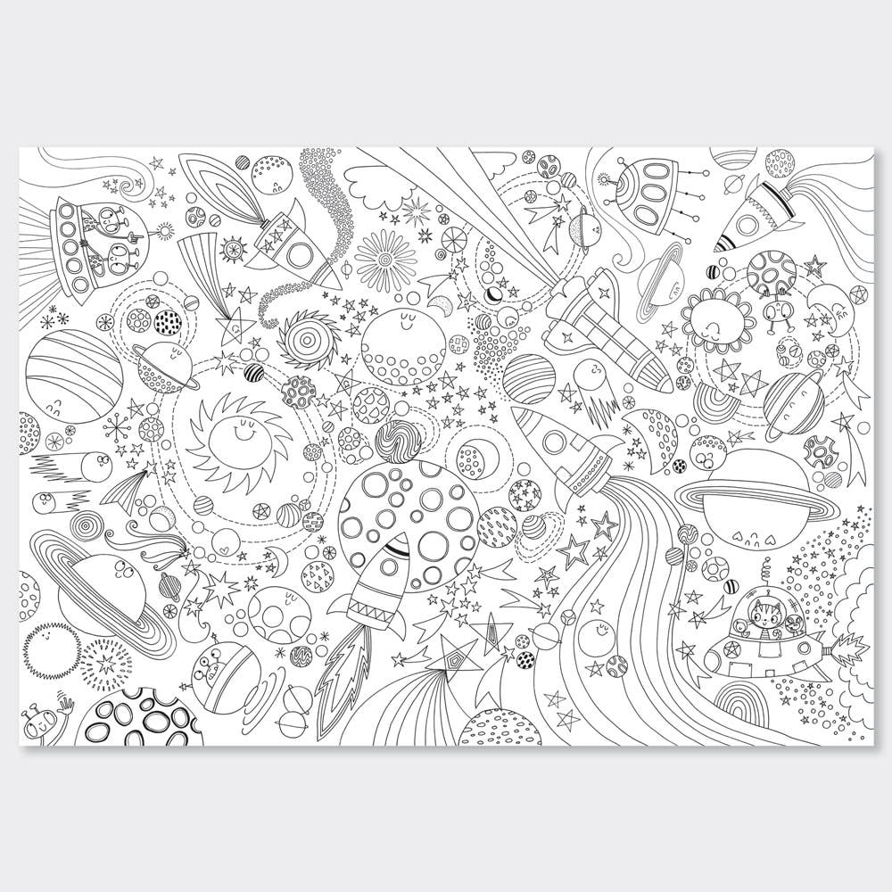 Colouring Posters - To the Moon