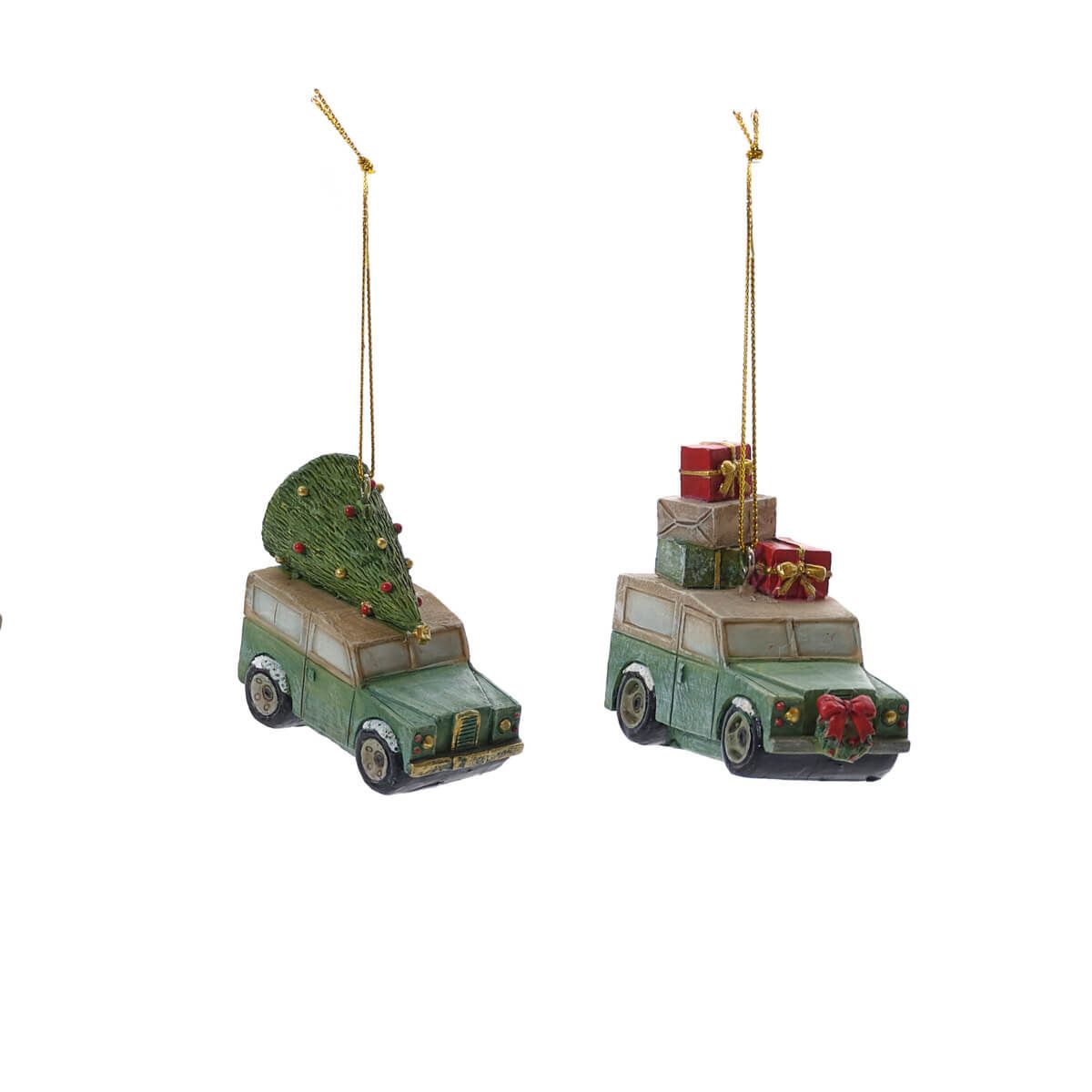 Christmas Landrover hanging decoration