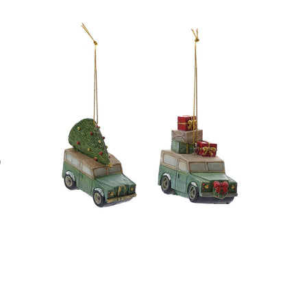 Christmas Landrover hanging decoration