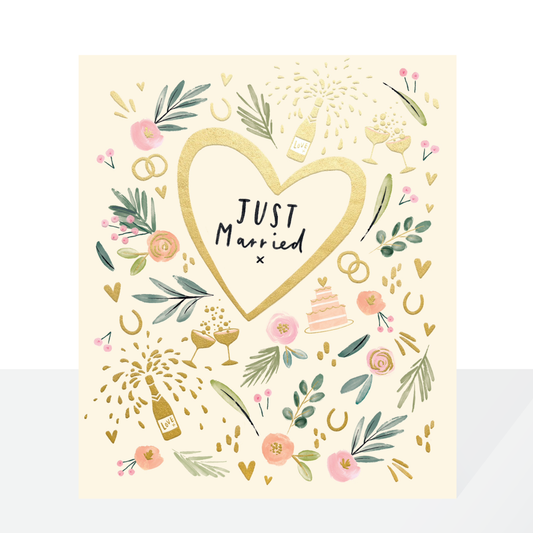 Just married x - wedding card