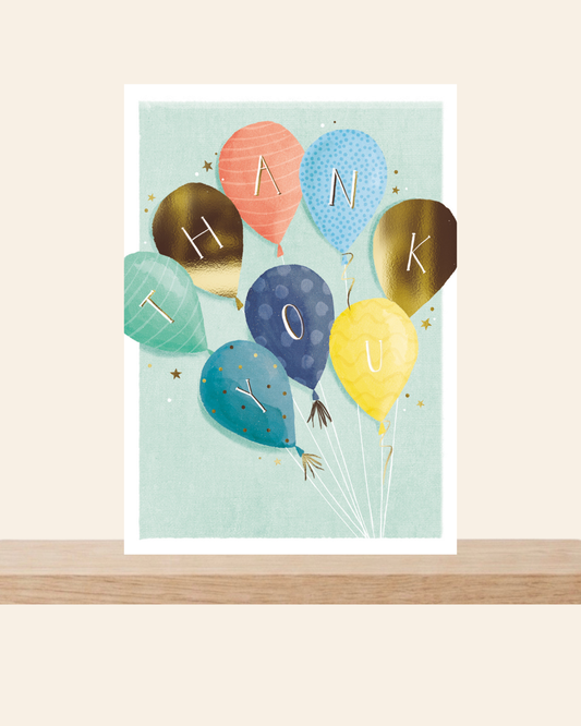 Thank you balloons card