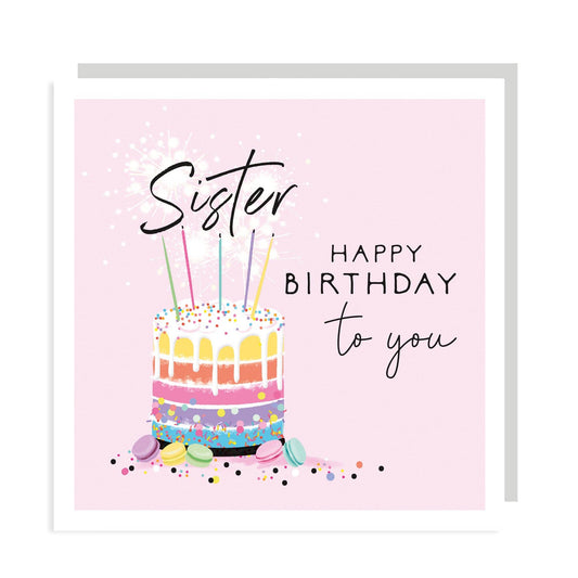 Happy Birthday to you Sister - Rainbow Cake