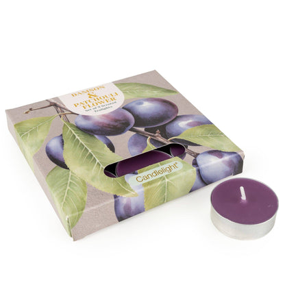 9 Pack Tealights - Damson & Patchouli Flower 6pk
