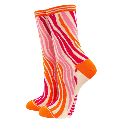 Ladies bamboo socks - Zebra brights