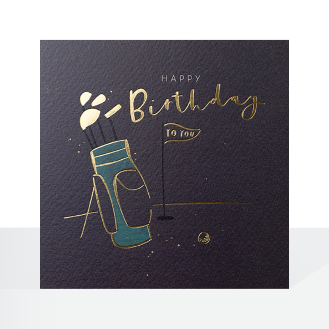 Golfing birthday - card