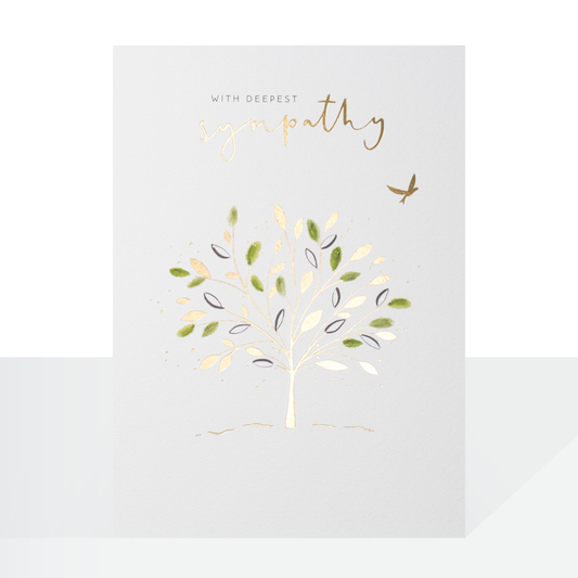 With deepest sympathy tree - card