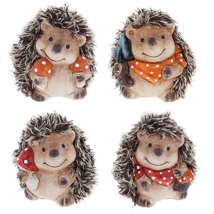 Country hedgehog with mushroom ornament