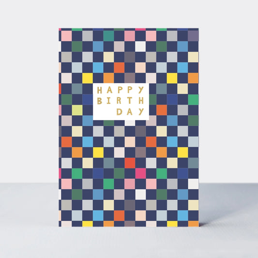 Happy birthday chequer - Rachel Ellen card