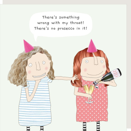 No prosecco - Rosie Made A Thing card