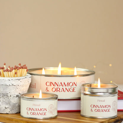 Cinnamon & Orange Paint Pot Candle I Christmas Candle