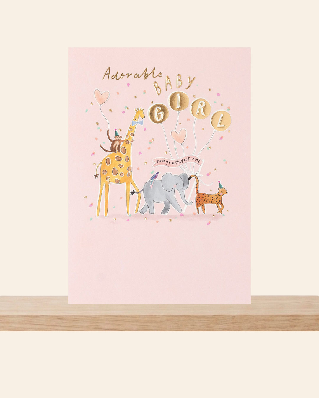 Adorable baby girl card