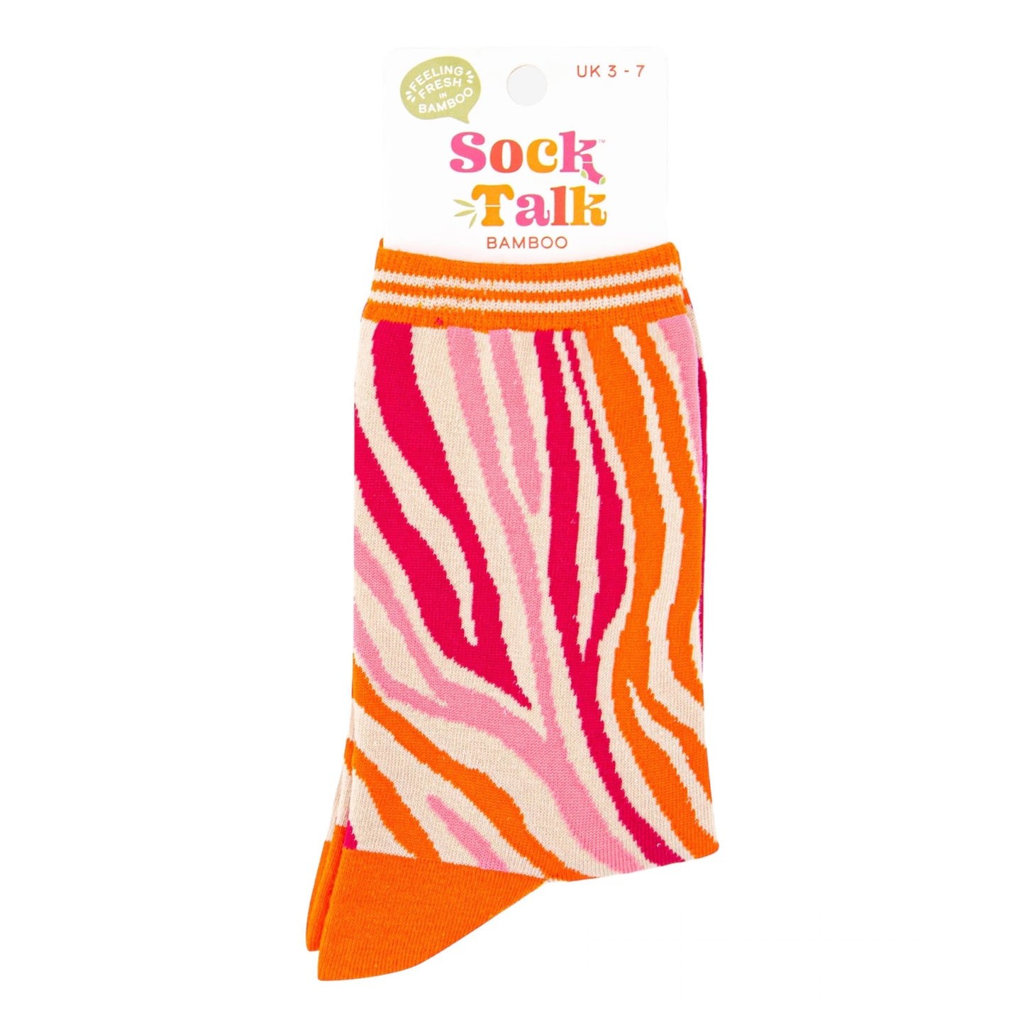 Ladies bamboo socks - Zebra brights