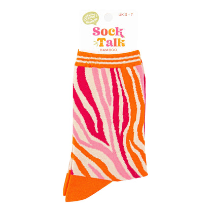 Ladies bamboo socks - Zebra brights