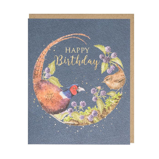 Happy Birthday, pheasant card - Wrendale