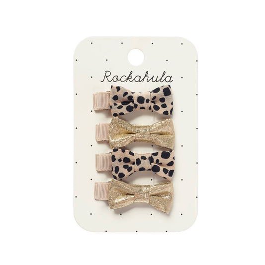Rockahula Leopard mini bow clips