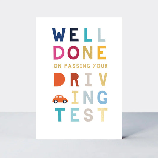 Well done driving test - card