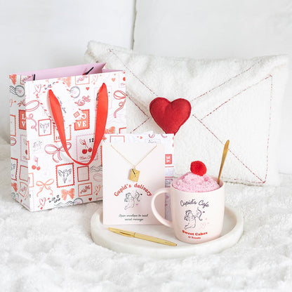 Cupid’s Cafe Mug, Spoon & Socks set - Valentine’s Gift Ideas ❤️