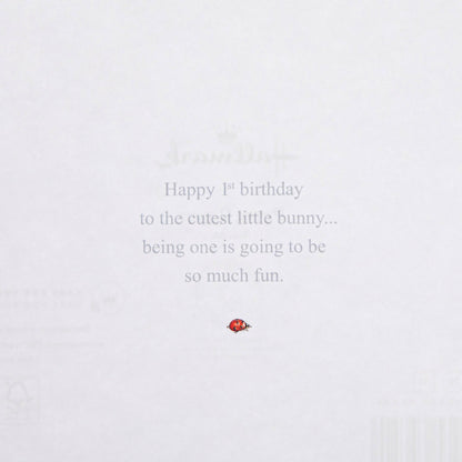 1st Birthday Card - Beatrix Potter Flopsy Bunny Design