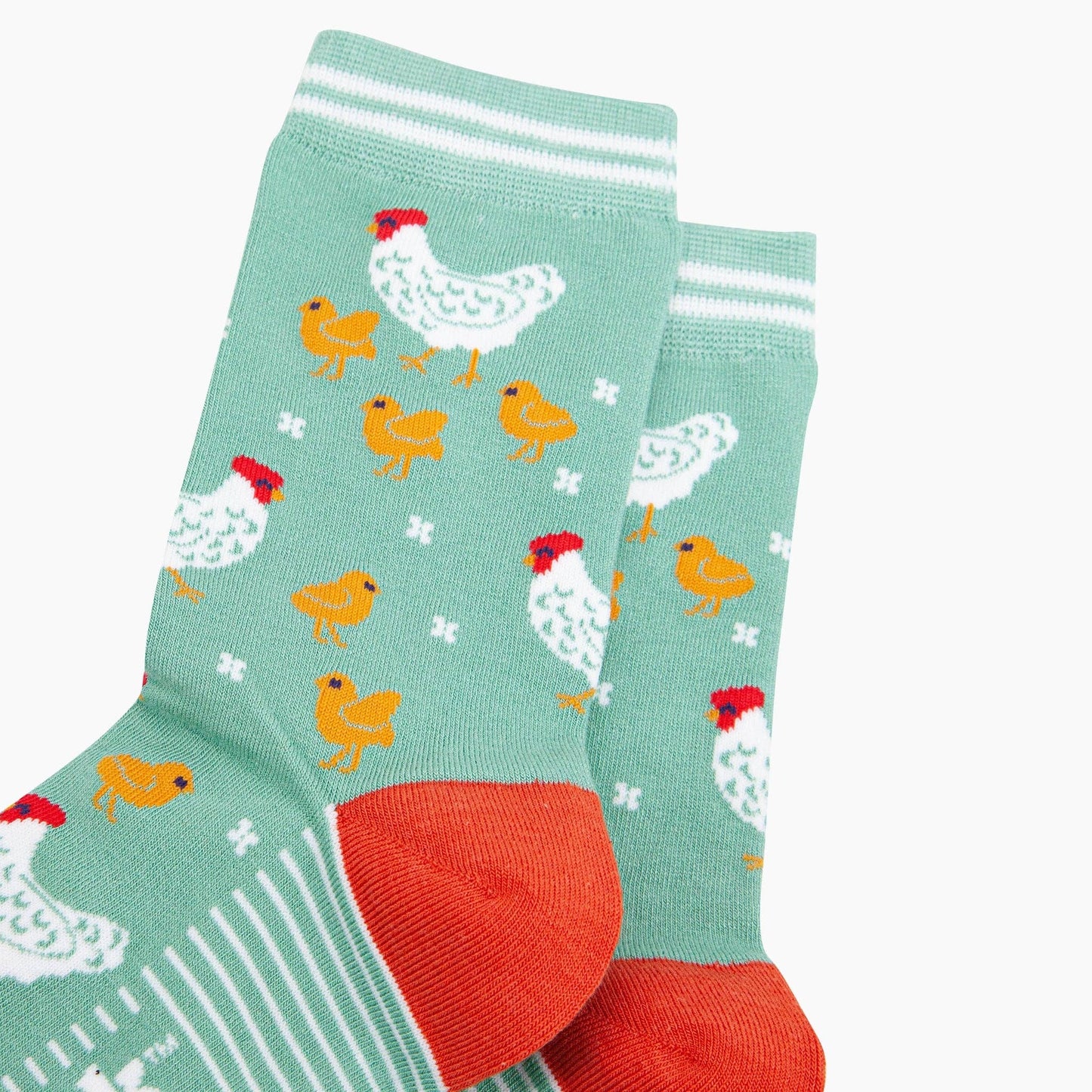 Hens and Chicks Bamboo Socks in Green