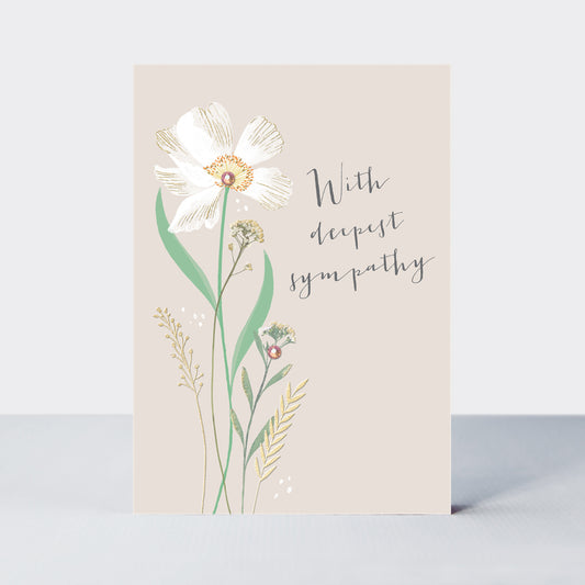 With deepest sympathy- Rachel Ellen card